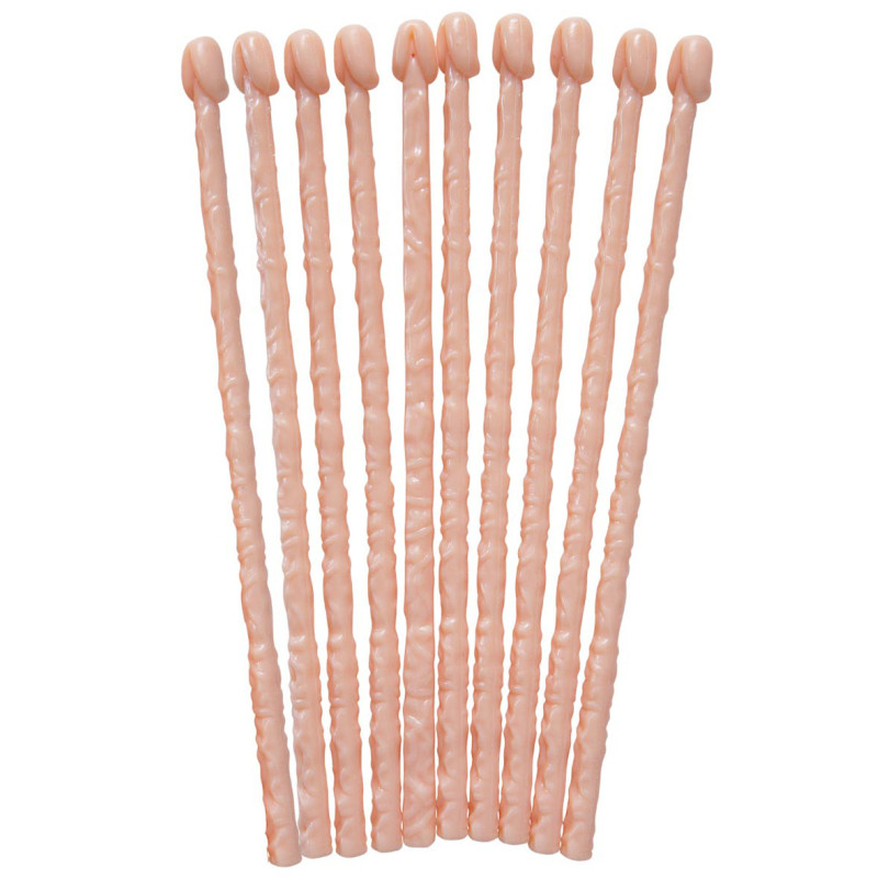 Miešadlá, tvar penisu, 10 ks